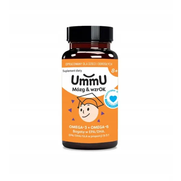 UMMU MÓZG & WZROK 8+ OMEGA 3 OMEGA 6 EPA/DHA 120 KAPSUŁEK