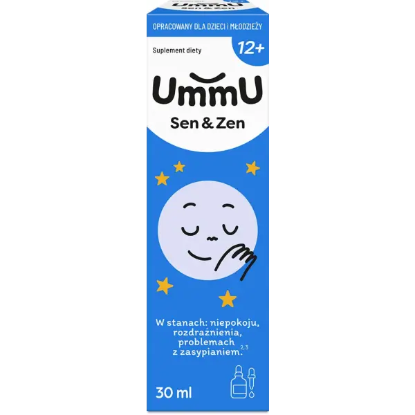  UMMU SEN&ZEN 12+ KROPLE DLA DZIECI MELISA RUMIANEK PASSIFLORY 30ML