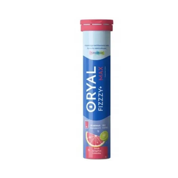 USP ZDROWIE ORYAL FRIZZZY+ MAX ELEKTROLITY GRAJPFRUIT LIMONKA 18 TABLETEK MUS.