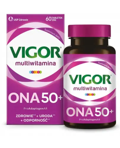 USP ZDROWIE VIGOR MULTIWITAMINA ONA 50+ WITAMINY I MINERAŁY DLA KOBIET 60 TABL.