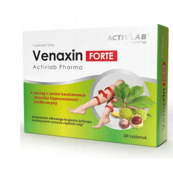 VENAXIN FORTE WYCIĄG Z NASION KASZTANOWCA 30 TABLETEK ACTIVLAB 