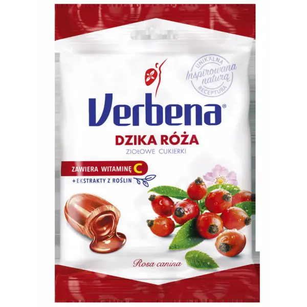 VERBENA DZIKA RÓŻA z witaminą C ziołowe cukierki 60 g 