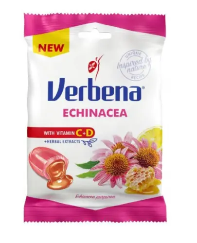 VERBENA ECHINACEA JEŻÓWKA + WITAMINA C CUKIERKI 60 G 