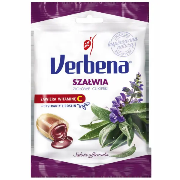 VERBENA SZAŁWIA z witaminą C ziołowe cukierki 60 g 