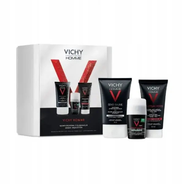 VICHY HOMME SET XMASS25 ZESTAW BALSAM PO GOLENIU + KREM + DEO 