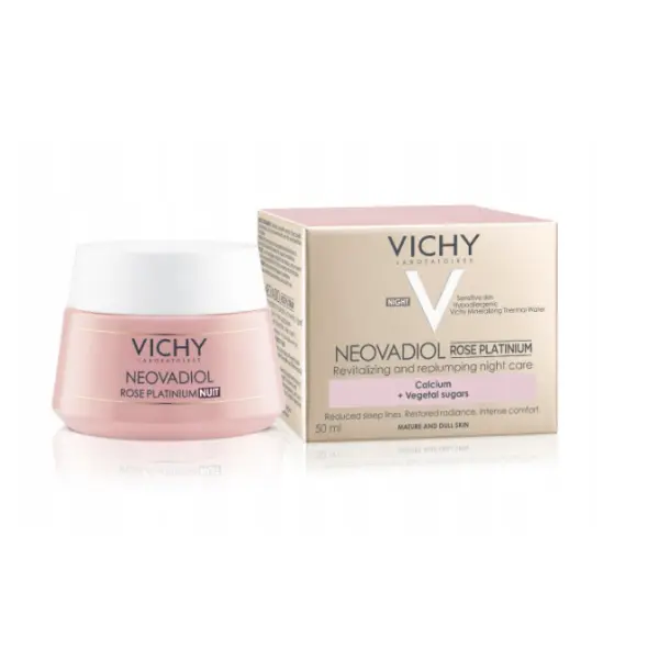 VICHY NEOVADIOL ROSE PLATINIUM REWITALIZUJĄCO-UJĘDRNIAJĄCY KREM NA NOC 50ML