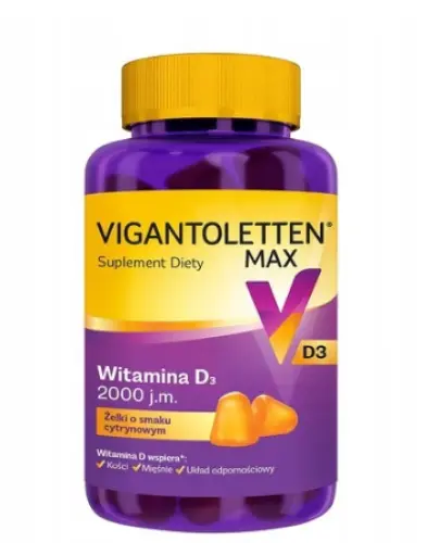 VIGANTOLETTEN MAX ŻELKI Z WITAMINĄ D3 2000 J.M. 60 SZT. 