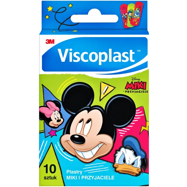 VISCOPLASR PLASTRY DLA DZIECI MIKI I PRZYJACIELE 10 SZTUK