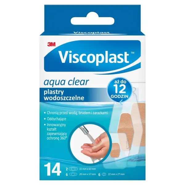 VISCOPLAST AQUA CLEAR PLASTRY WODOSZCZELNE 14 SZTUK
