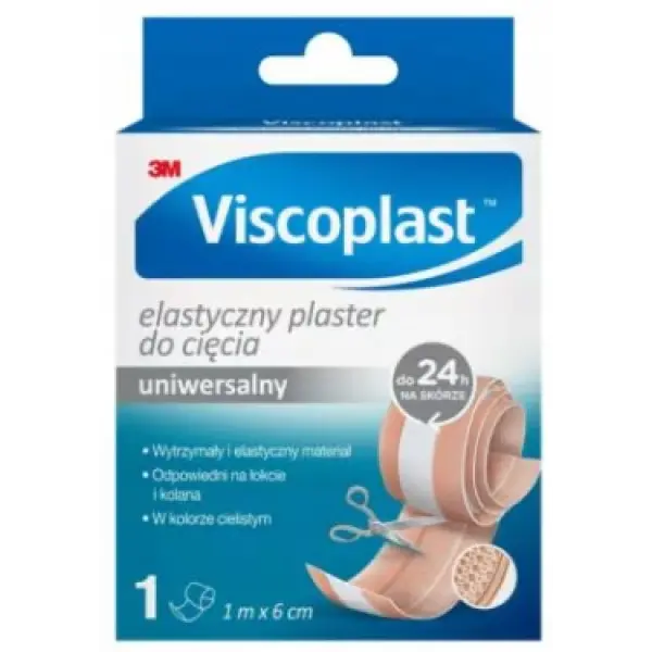 VISCOPLAST ELASTYCZNY PLASTER DO CIĘCIA UNIWERSALNY 1M X 6cm 