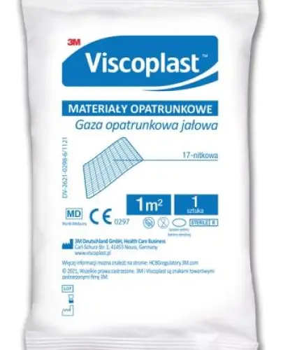 VISCOPLAST GAZA OPATRUNKOWA JAŁOWA 1M2 17-NITKOWA 1 SZTUKA