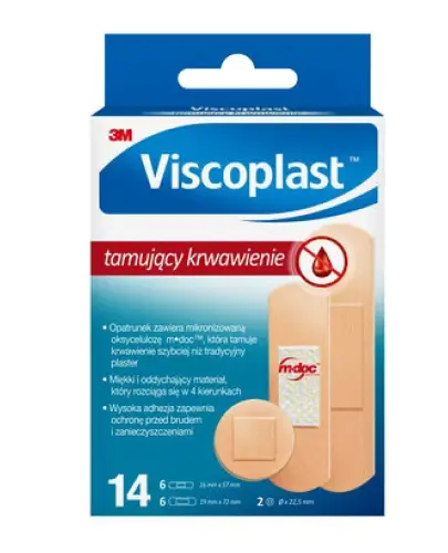 VISCOPLAST OPATRUNEK PLASTER TAMUJĄCY KRWAWIENIE 14 SZTUK