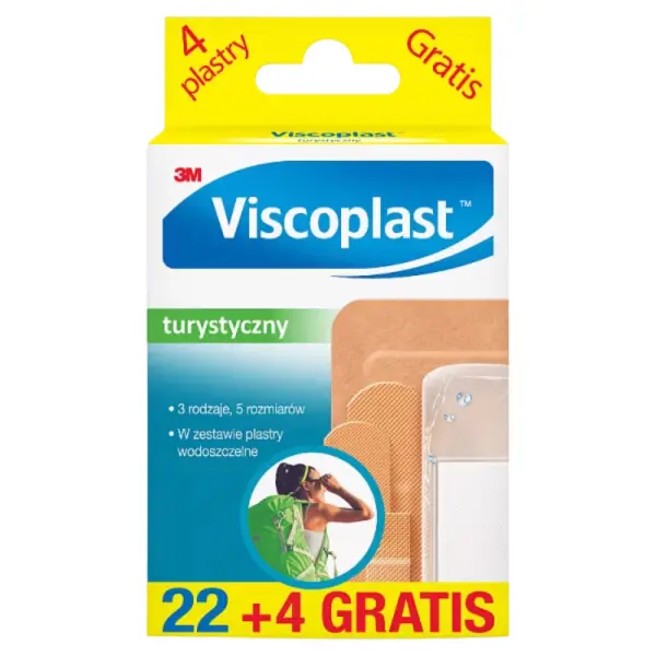 VISCOPLAST PLASTER TURYSTYCZNY PLASTRY 3 WODOODPORNE MIX 26 SZTUK 