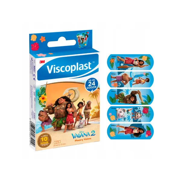 VISCOPLAST PLASTRY DLA DZIECI VAIANA 12SZT 