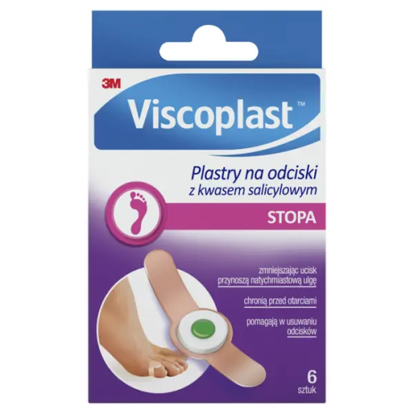 VISCOPLAST PLASTRY NA ODCISKI Z KWASEM SALICYLOWYM STOPA 6 SZTUK