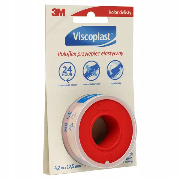 VISCOPLAST POLOFLEX PRZYLEPIEC ELASTYCZNY 4.2M x 12.5MM  CIELISTY