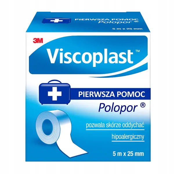 VISCOPLAST POLOPOR PLASTER WŁÓKNINOWY 5M X 25 MM 1 SZTUKA