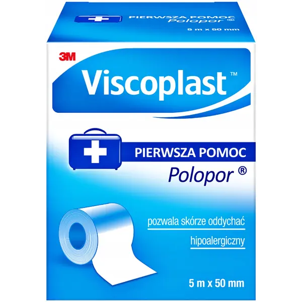 VISCOPLAST POLOPOR PLASTER WŁÓKNINOWY 5M X 50 MM 1 SZTUKA