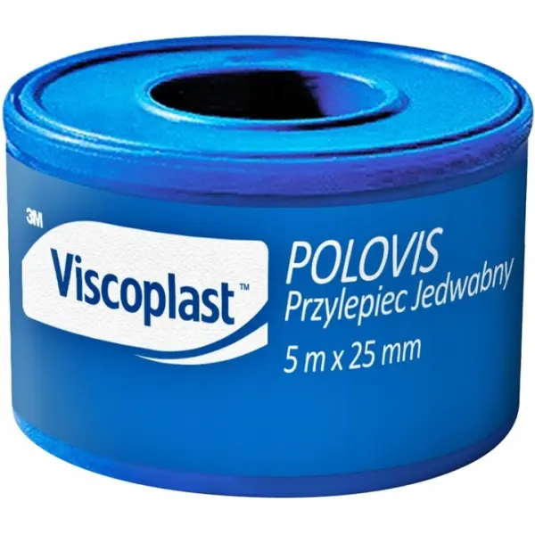 VISCOPLAST POLOVIS PRZYLEPIEC JEDWABNY 5M X 25MM 1 SZTUKA