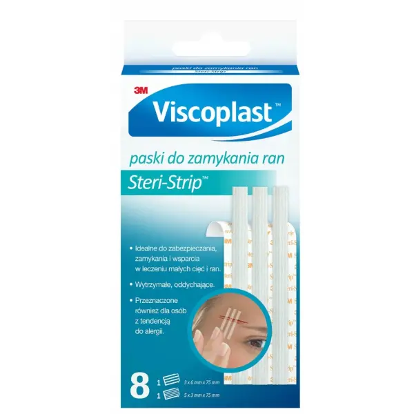 VISCOPLAST STERI-STRIP PASKI DO ZAMYKANIA RAN 2 SZTUKI