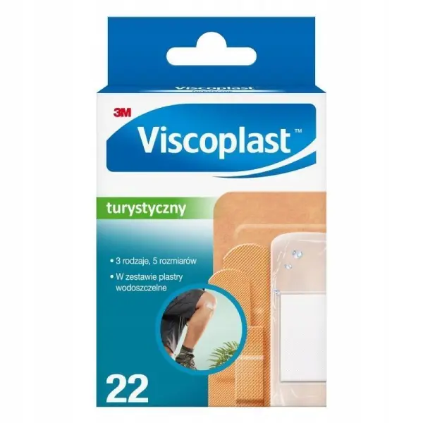 VISCOPLAST TURYSTYCZNY PLASTRY 3 RODZAJE ZESTAW 22 SZTUKI