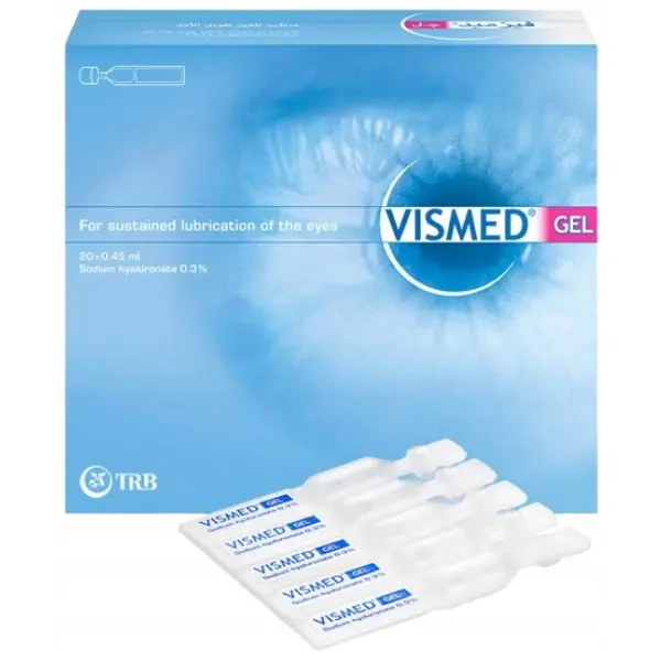 VISMED GEL KROPLE DO OCZU 20 MINIMSÓW x 0,45ML KRÓTKA DATA 08.2026