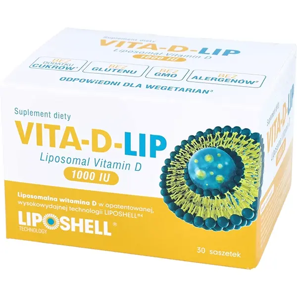 VITA-D-LIP Liposomalna witamina D 1000 IU - 30 sasz. - cena, dawkowanie, opinie 