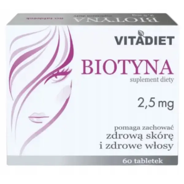 VITADIET BIOTYNA2,5MG ZDROWA SKÓRA WŁOSY 60TAB.
