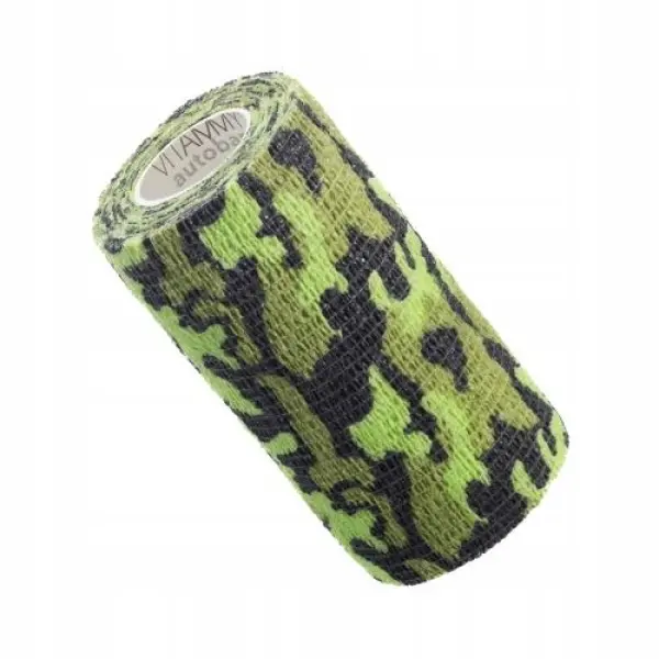 VITAMMY AUTOBAND ELASTYCZNY BANDAŻ KOHEZYJNY 10CM X 4,5 M ZIELONE MORO