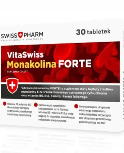 VitaSwiss Monakolina Forte 30 tabletek SWISSPHARM