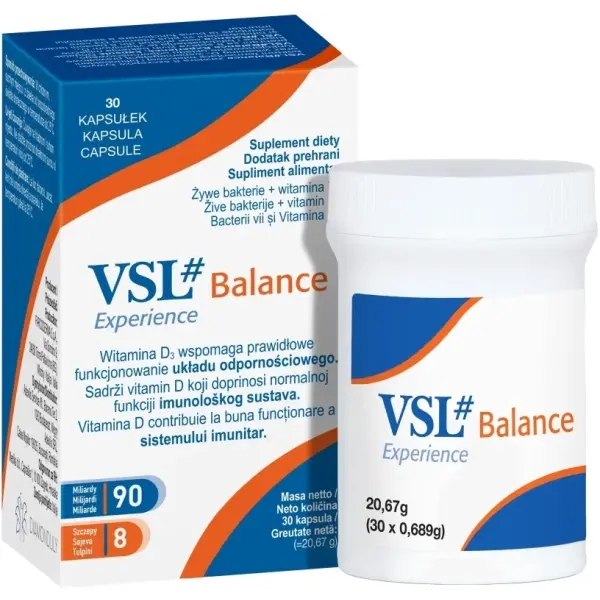 VSL # BALANCE EXPERIENCE PROBIOTYK + WITAMINA D 30 KAPSUŁEK