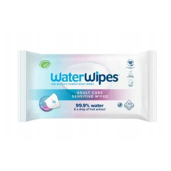WaterWipes ADULT Chusteczki oczyszczające 99,9% wody 30 szt.