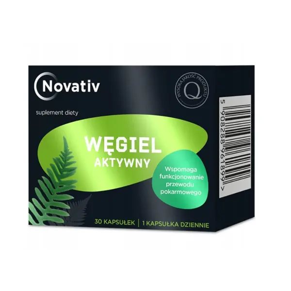 WĘGIEL AKTYWNY 30 KAPSUŁEK NOVATIV