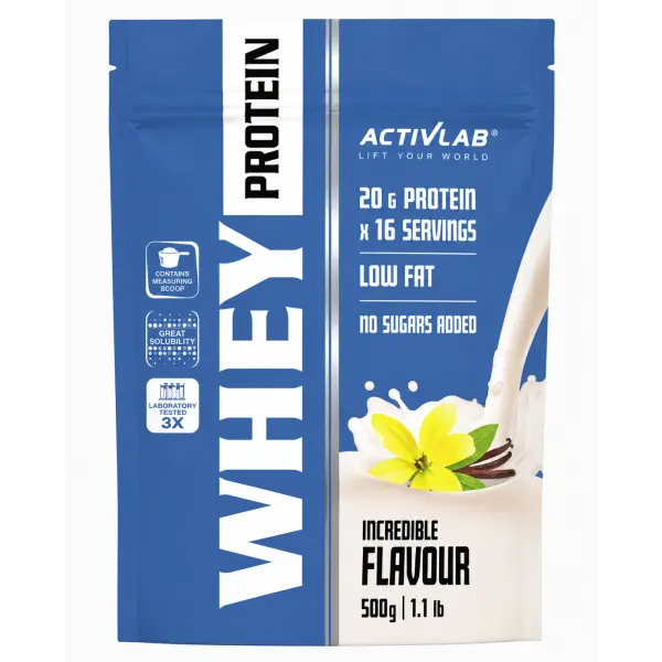 WHEY PROTEIN WPC ODŻYWKA BIAŁKOWA WANILIA 500 G