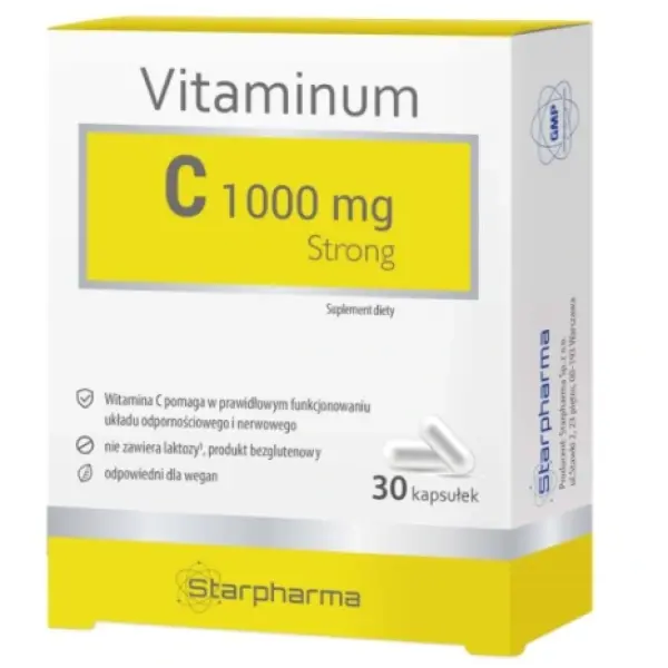 Witamina C 1000 mg STRONG 30 kapsułek STARPHARMA 