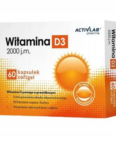 WITAMINA D3 2000 J.M. 60 KAPSUŁEK ACTIVLAB