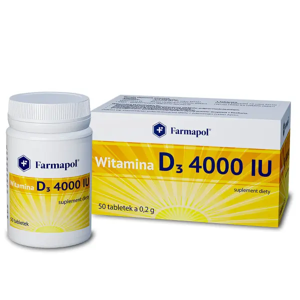 Witamina D3 4000 IU 50 tabletek Farmapol