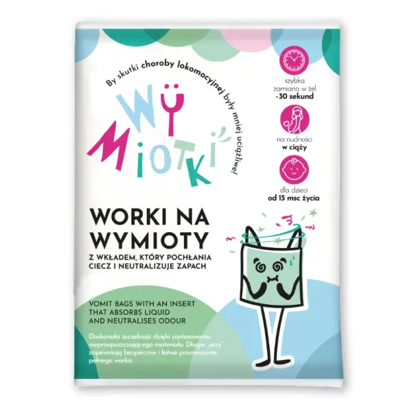 WYMIOTKI WORKI NA WYMIOTY Z WKŁADEM CHŁONNYM 6 SZT. 
