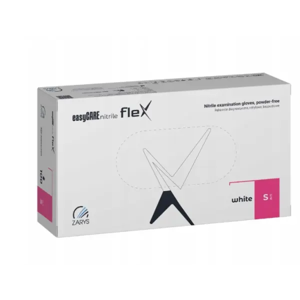 ZARYS RĘKAWICE NITRYLOWE S 100 SZT. KOLOR BIAŁY