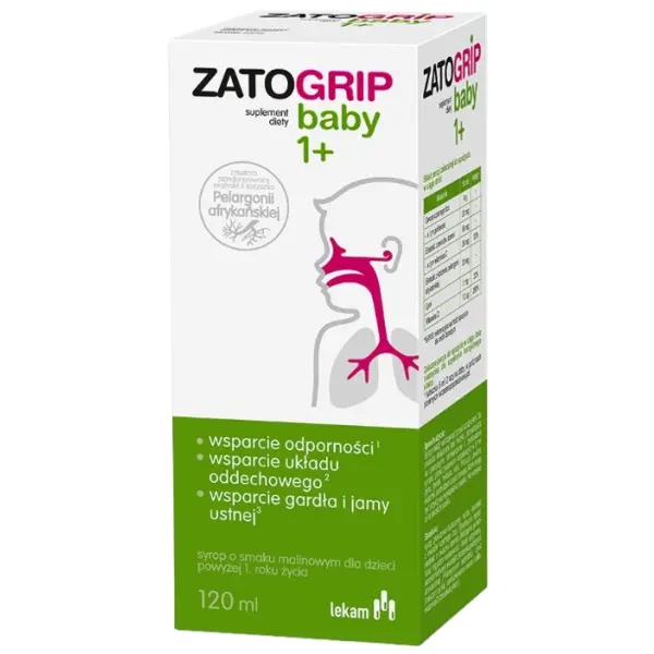 ZATOGRIP BABY 1+ SYROP DLA DZIECI NA ODPORNOŚĆ 120ML
