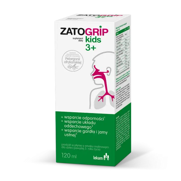 ZATOGRIP KIDS 3+ Syrop - 120 ml