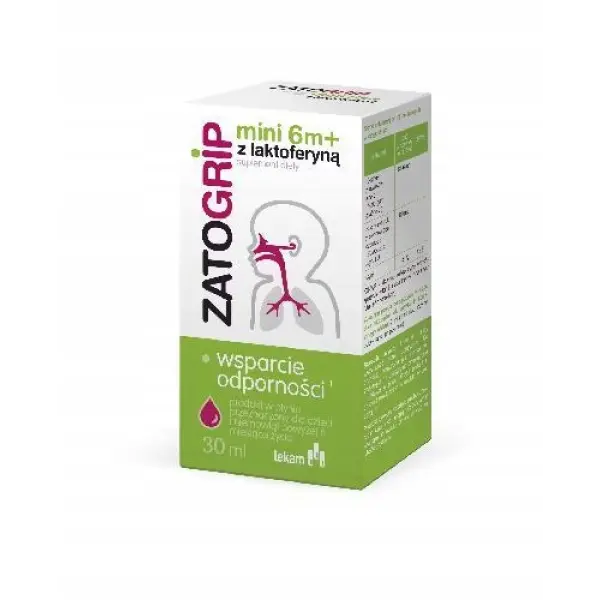 ZATOGRIP MINI Z LAKTOFERYNĄ PŁYN NA ODPORNOŚĆ 6m+ 30ML