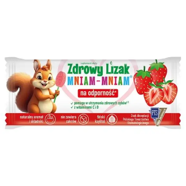 ZDROWY LIZAK MNIAM-MNIAM TRUSKAWKA BEZ CUKRU 1 SZT.