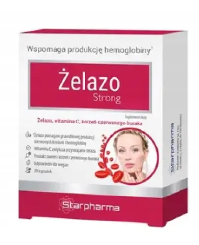 Żelazo STRONG 30 kaps.STARPHARMA 