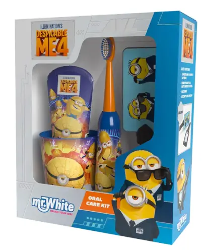 ZESTAW DO MYCIA ZĘBÓW SZCZOTECZKA + KUBEK + PASTA MINIONKI