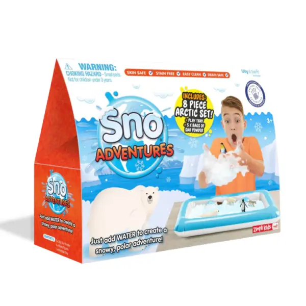 Zestaw do tworzenia śniegu z figurkami i tacą Sno World Arctic Adventure 3+, Zim