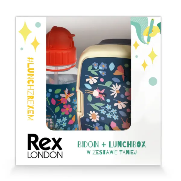 Zestaw śniadaniowy lunchbox i bidon Wróżki, Rex London