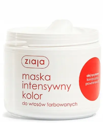 ZIAJA maska intensywny kolor do włosów farbowanych z olejem rycynowym 200 ml