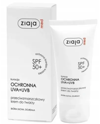 Ziaja MED SPF 50+ krem przeciwzmarszczkowy do skóry suchej 50 ml