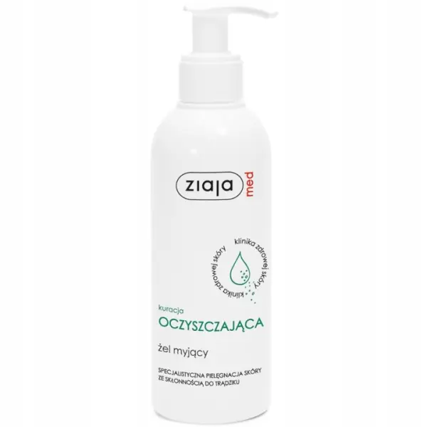 ZIAJA MED ŻEL DO MYCIA TWARZY KURACJA OCZYSZCZAJĄCA 200ML